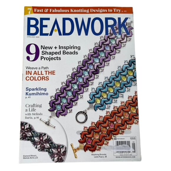 Beadwork Magazine Jewelry Crafting Book April May 2020 u Issue 3 Vol 23 - Picture 1 of 7